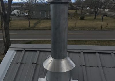 Stove Pipe Installation With Flashing